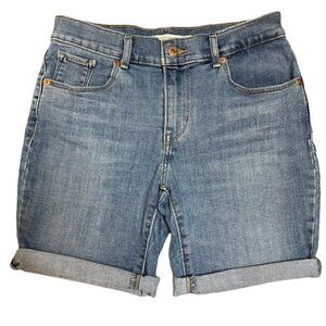 LEVI'S 501 Cuffed Hem Stretch Bermuda Shorts - Size 26